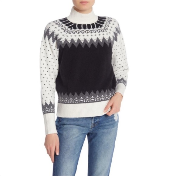 Frame Denim Fair Isle mock neck Sweater - Picture 2 of 3